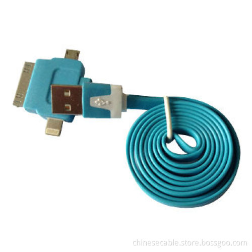 3-in-1 USB Charging Cable for iPhone 4S/5/HTC/RIM's BlackBerry Bold/Samsung